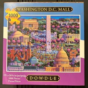 Dowdle Folk Art Washington DC Mall 
1000 Piece Jigsaw Puzzle EUC